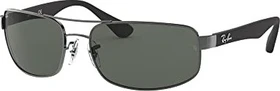 Ray-Ban RB3445 64mm gunmetal-black/green