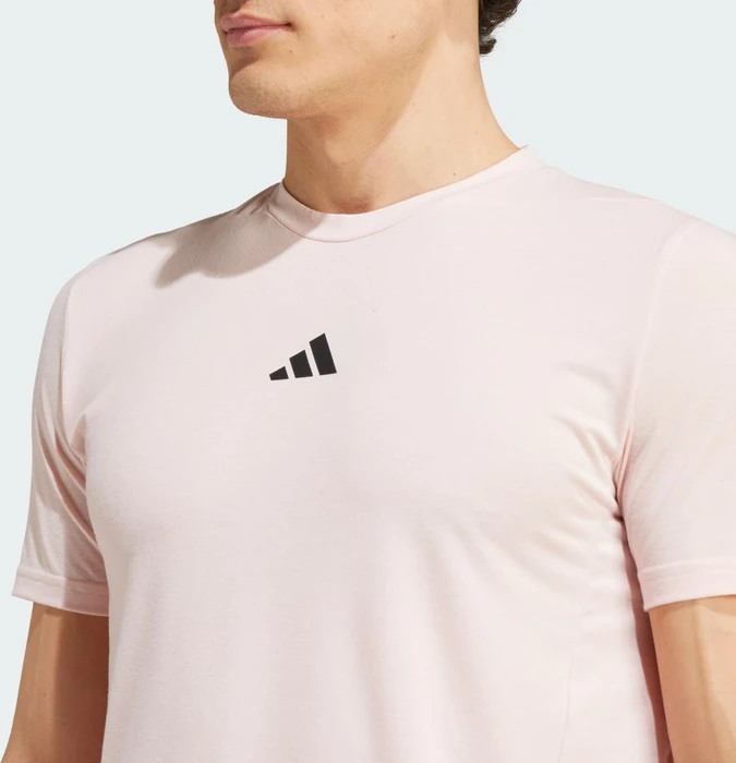 adidas Designed for Training Workout Funktionsshirt kurzarm sandy pink mel. (Herren)