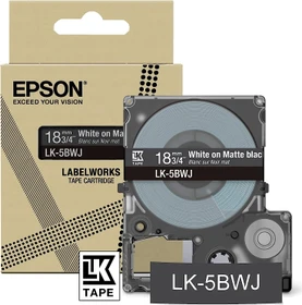 Epson LK-5BWJ Beschriftungsband, 18mm, weiß/mattschwarz