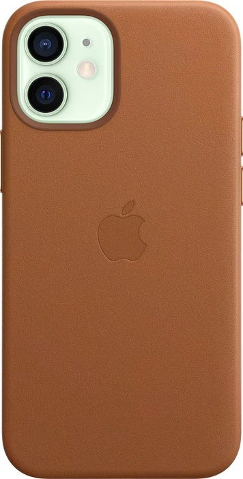 Apple Leder Case mit MagSafe für iPhone 12 Mini sattelbraun