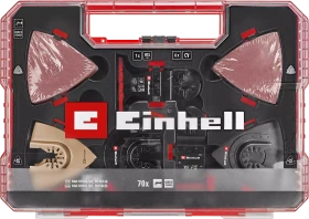 Einhell XXL-Case Zubehörset für Multifunktionswerkzeug inkl. Koffer, 70-tlg.
