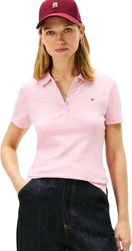 Tommy Hilfiger 1985 Slim Fit Poloshirt kurzarm bonita pink (Damen)