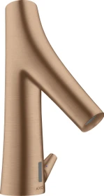 Hansgrohe Axor Starck Organic elektrische Waschbeckenarmatur mit Temperaturregulierung und Netzanschluss brushed red gold