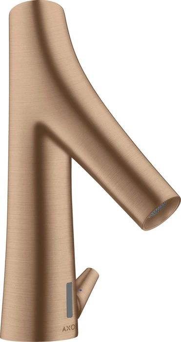 Hansgrohe Axor Starck Organic elektrische Waschbeckenarmatur mit Temperaturregulierung und Netzanschluss brushed red gold