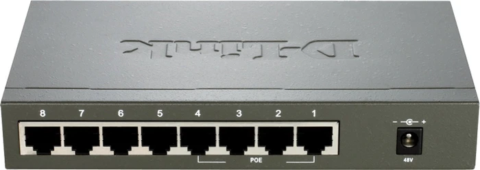 D-Link DES-1000 Desktop Switch, 8x RJ-45, 52W PoE