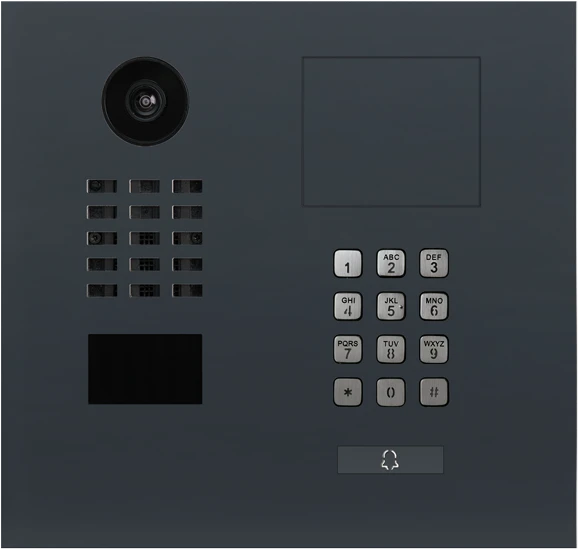 DoorBird D2101KH IP Video Türstation für Einfamilienhäuser, 1 Ruftaste, Keypad Modul, Edelstahl V2A pulverbeschichtet, RAL 7016