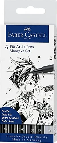Faber-Castell Pitt Artist Pen Manga Mangaka - 6er Set, 6 Stück