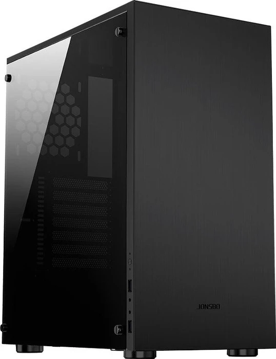 Jonsbo C5, schwarz, Glasfenster