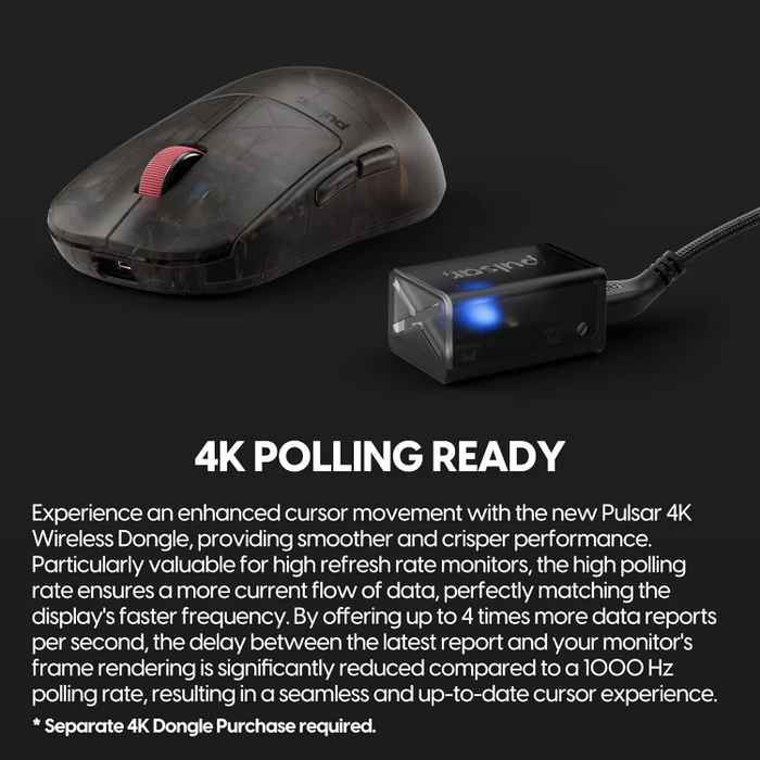 Pulsar Gaming Gears X2H Mini Wireless ClearBlack Edition, USB