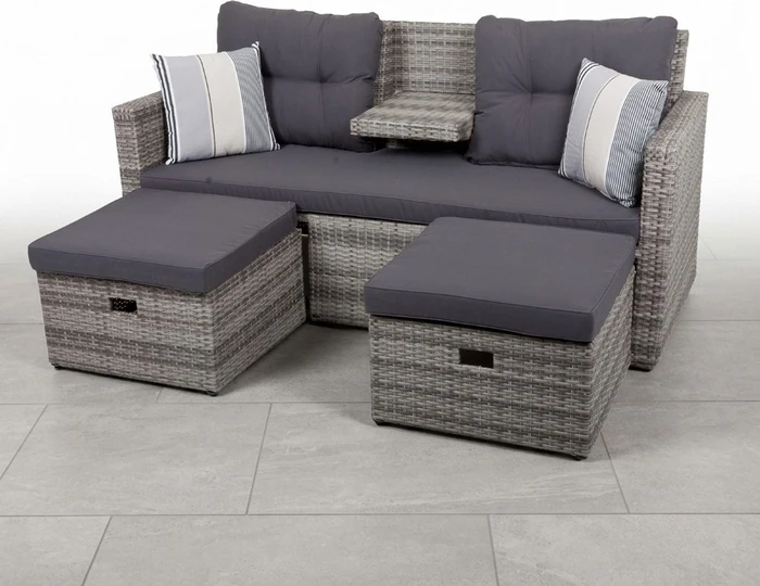 Garden Pleasure Valletta Loungesofa grau
