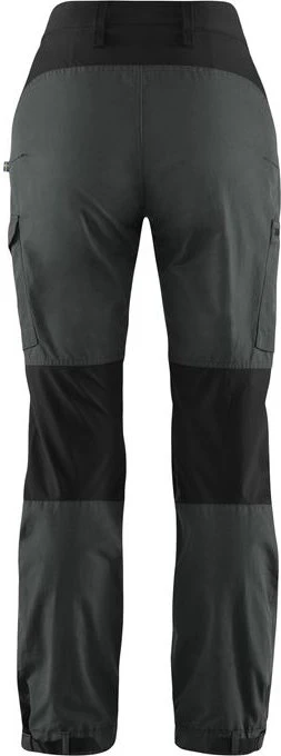 Fjällräven Kaipak Trousers Curved Hose lang dunkelgrau/schwarz (Damen)