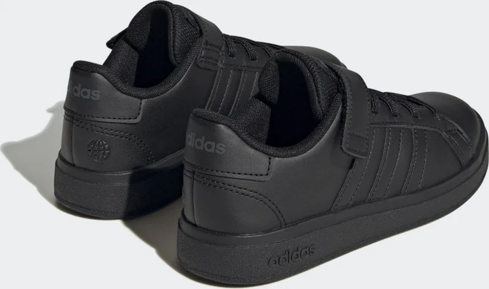 adidas Grand Court Court Elastic Lace and Top Strap core black/grey six (Junior)