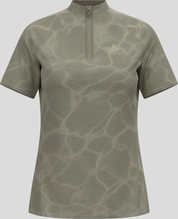 Odlo Ascent Chill-Tec Poloshirt kurzarm agate gray melange (Damen)