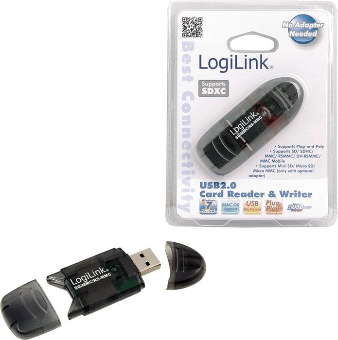 LogiLink Single-Slot-Cardreader, USB-A 2.0 [Stecker]