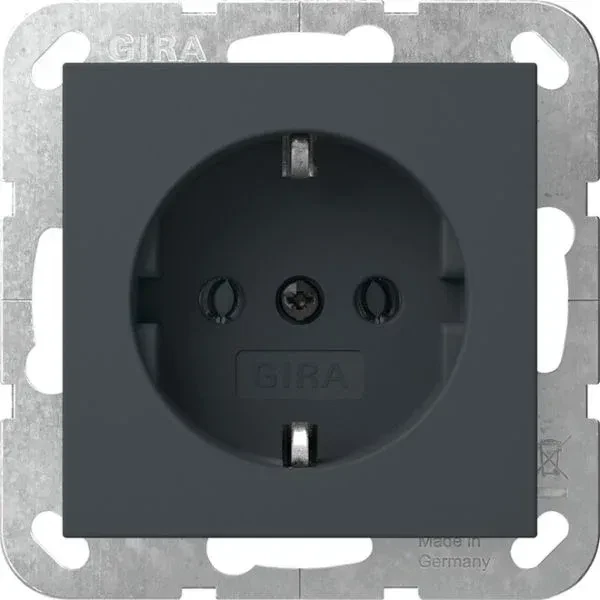 Gira System 55 SCHUKO-Steckdose 16A 250V, anthrazit