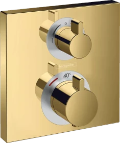 Hansgrohe Ecostat Square Thermostat Unterputz für 2 Verbraucher polished gold optic