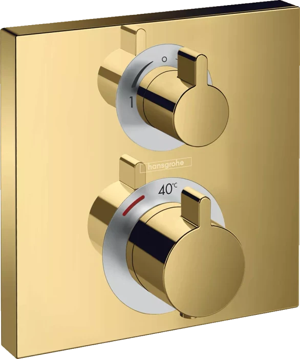 Hansgrohe Ecostat Square Thermostat Unterputz für 2 Verbraucher polished gold optic