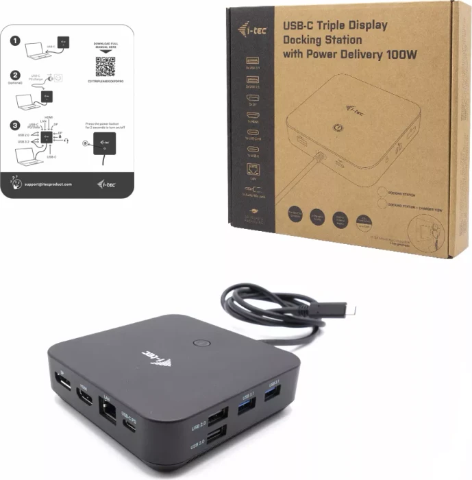 i-tec Dual DP Docking Station, USB-C 3.1 [Stecker]