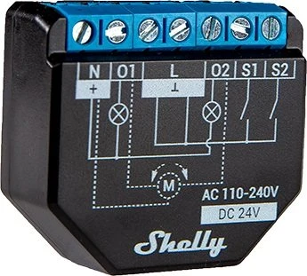 Shelly Plus 2PM, 2-Kanal, Unterputz, Schaltaktor