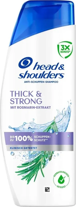 Head & Shoulders Thick & Strong Rosmarin-Extrakt Anti-Schuppen Shampoo, 250ml