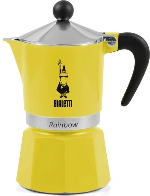 Bialetti Rainbow 6 Tassen Espressokanne gelb