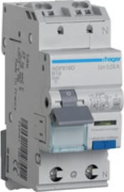 Hager Fehlerstrom-Leitungsschutzschalter, FI/LS-Schalter 1P+N 6kA B-16A 30mA Typ F QC