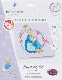 Craft Buddy Crystal Art Card Kit Peter & Mrs Josephine Rabbit