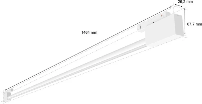Philips Hue White and Color Ambiance Perifo Schienensystem Gradient Light Tube groß 29.5W weiß