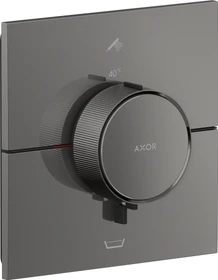 Hansgrohe Axor ShowerSelect ID eckig Thermostat für 2 Verbraucher mit integrierter EN1717 Sicherungskombi polished black chrome