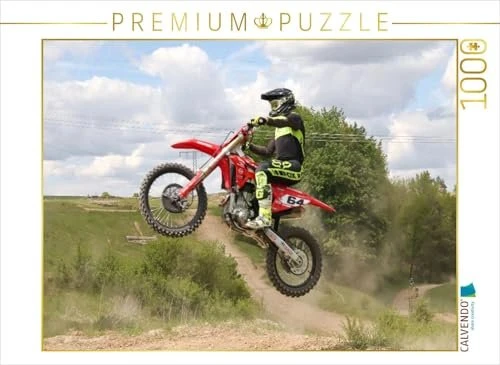 Calvendo Action-Bild von einem Motocross-Fahrer beim Sprung mit dem Motorrad