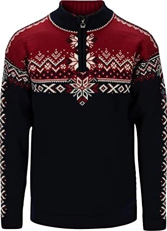 Dale of Norway 140th Anniversary Strickpullover navy/red rose/off white (Herren)