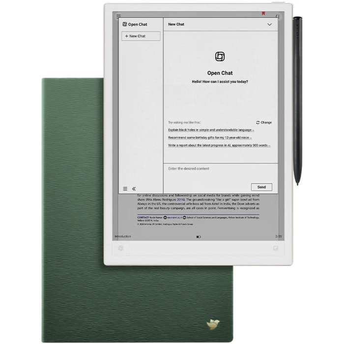 iFLYTEK Folio-Schutzhülle AINOTE 2, Kunstleder, grün