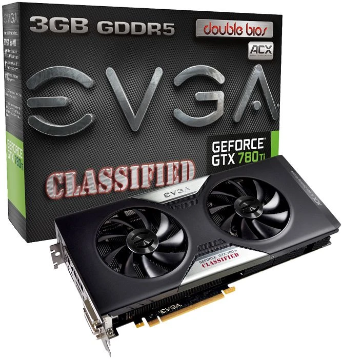 EVGA GeForce GTX 780 Ti Dual Classified ACX Cooler, 3GB GDDR5, 2x DVI, HDMI, DP