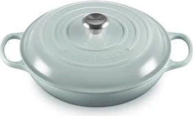 Le Creuset Gourmet-Profitopf Bräter aus Gusseisen rund 30cm 3.5l sea salt