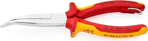 Knipex Flachrundzange mit Schneide, 20cm