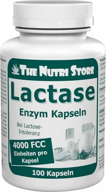 The Nutri Store Lactase 4000 FCC Enzym Kapseln, 100 Stück