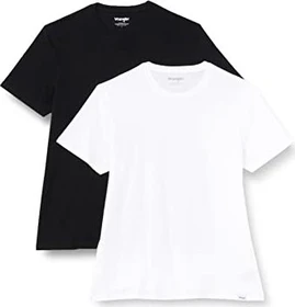 Wrangler 2er-Pack T-Shirt kurzarm schwarz/weiß (Herren)
