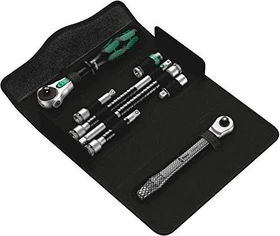 Wera Kraftform Kompakt Zyklop MS1 Metal/Speed Switch Set Ratsche inkl. Tasche, 1/4"