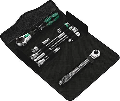 Wera Kraftform Kompakt Zyklop MS1 Metal/Speed Switch Set Ratsche inkl. Tasche, 1/4"