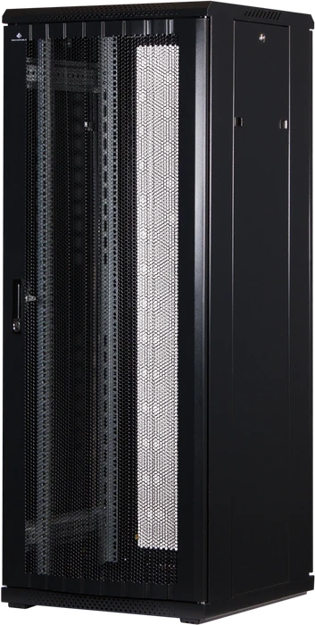 Rockstable 19" Serverschrank 32HE, Gitternetztür, IP2X, schwarz, 600mm tief