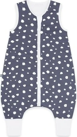 Emma & Noah Schlafsack mit Füßen Punkte Gr.100, 1TOG blau