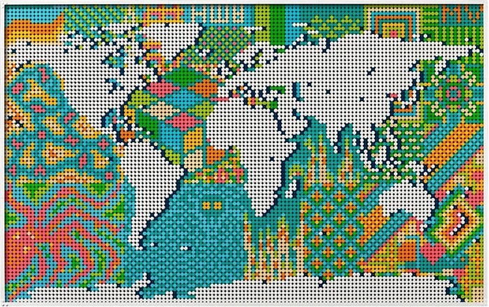 LEGO Art - Weltkarte