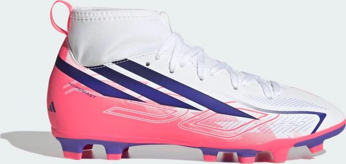 adidas F50 Hyperfast Club Mid FG/MG cloud white/solar purple/solar turbo (Junior)