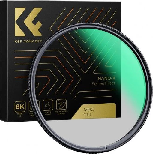K&F Concept Nano-X Magnetischer CPL Filter Set inkl. Adapter + Objektivdeckel 72mm