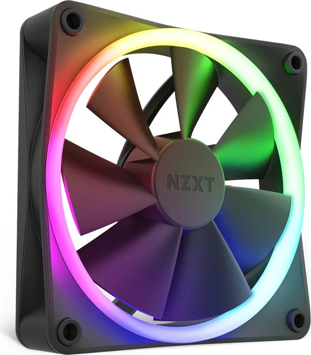 NZXT F Series F120 RGB, Matte Black, schwarz, LED-Steuerung, 120mm, 3er-Pack