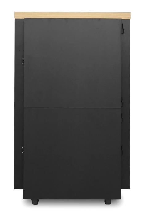 APC NetShelter 19" Netzwerkschrank 24HE, vormontiert, eigenbelüftet, Blechtür, schallgedämmt, Ahorn, 1130mm tief