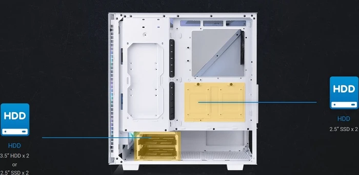 Thermaltake Divider 300 TG ARGB Snow Edition, weiß, Glasfenster