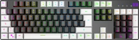 ISY IGK 6000 Gaming Tastatur, schwarz/weiß, LEDs RGB, Outemu Low-Profile Red, USB, DE