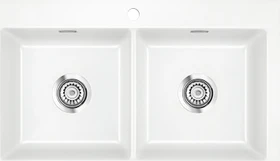 systemceram Mera Twin F Einbau Doppelspüle grönland