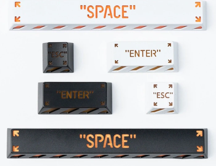 Keychron Esc Alu Alloy Artisan Keycap, Aluminium, schwarz/orange, 1 Taste